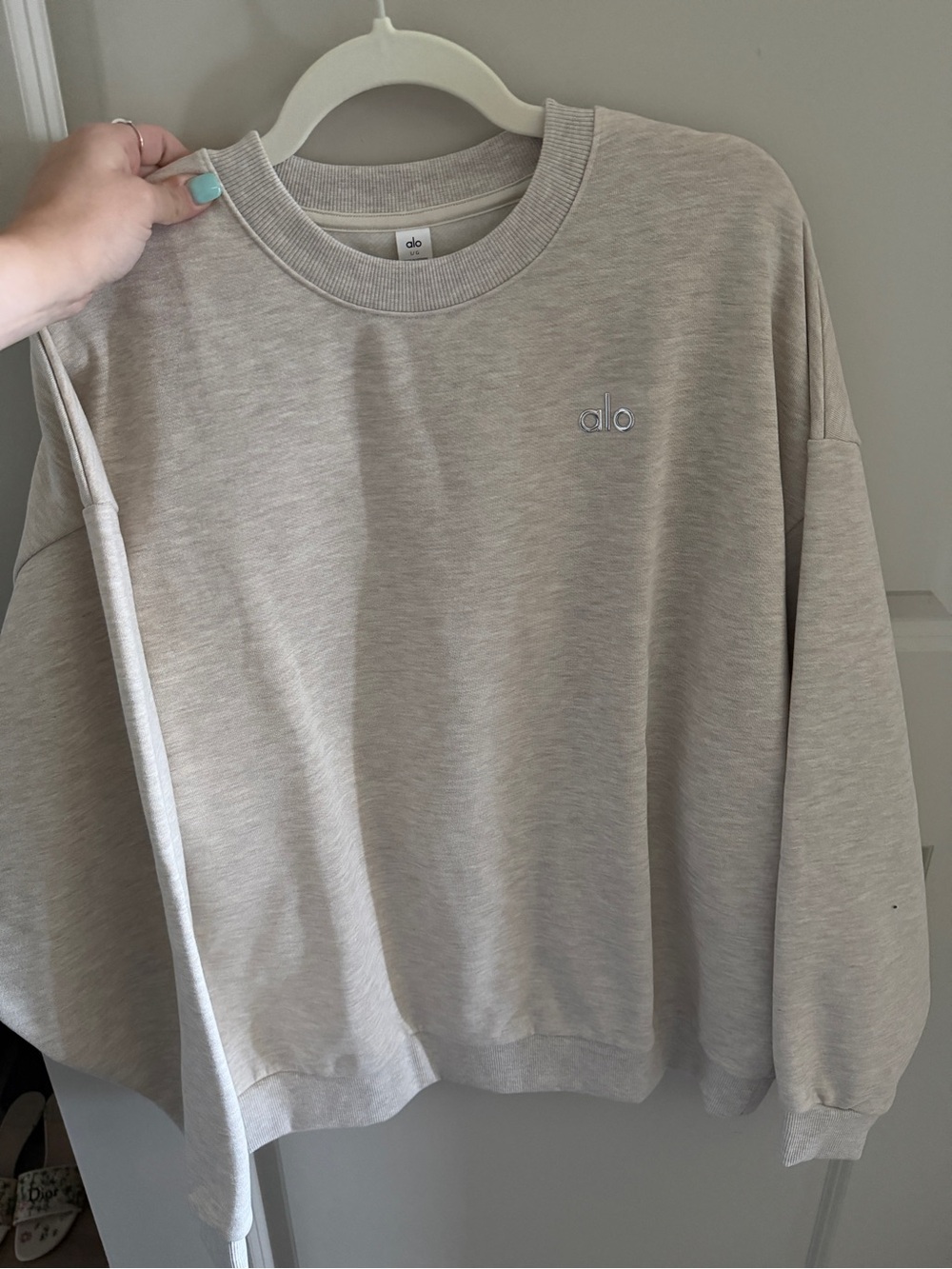 Alo Yoga Accolade Crewneck Oatmeal Heather BNWT